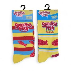 NEW Men's Swedish Fish crew socks - two pairs